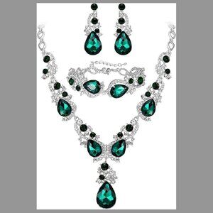 BriLove Wedding Bridal Jewelry for Women Multi Teardrop Cluster Crystal